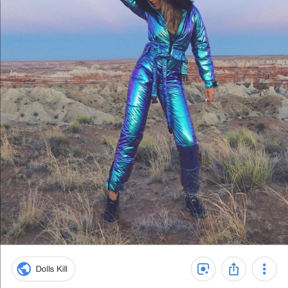 Women’s metallic ski suit